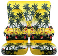 Fits Covers: Yellow Print Palm - Setr w wrangler Seat Tree Hawaiian 2003-2006 Full LJ Jeep T242-Designcovers