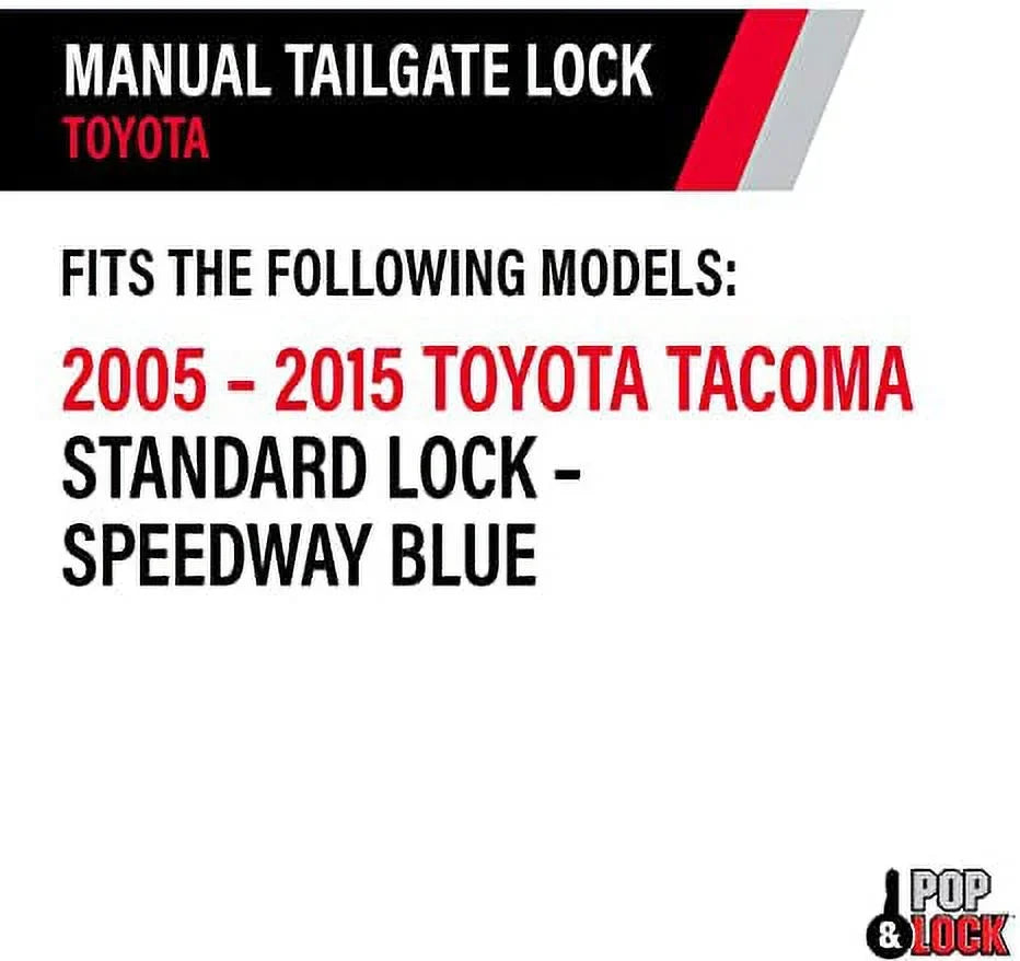 for Lock Tacoma Blue PL5507 (Standard Pop Nautical & Lock Tailgate Metallic Manual Lock)