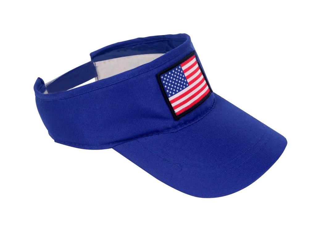 Flag Bulk Sun American Patriotic Visor Hats Pack of 24