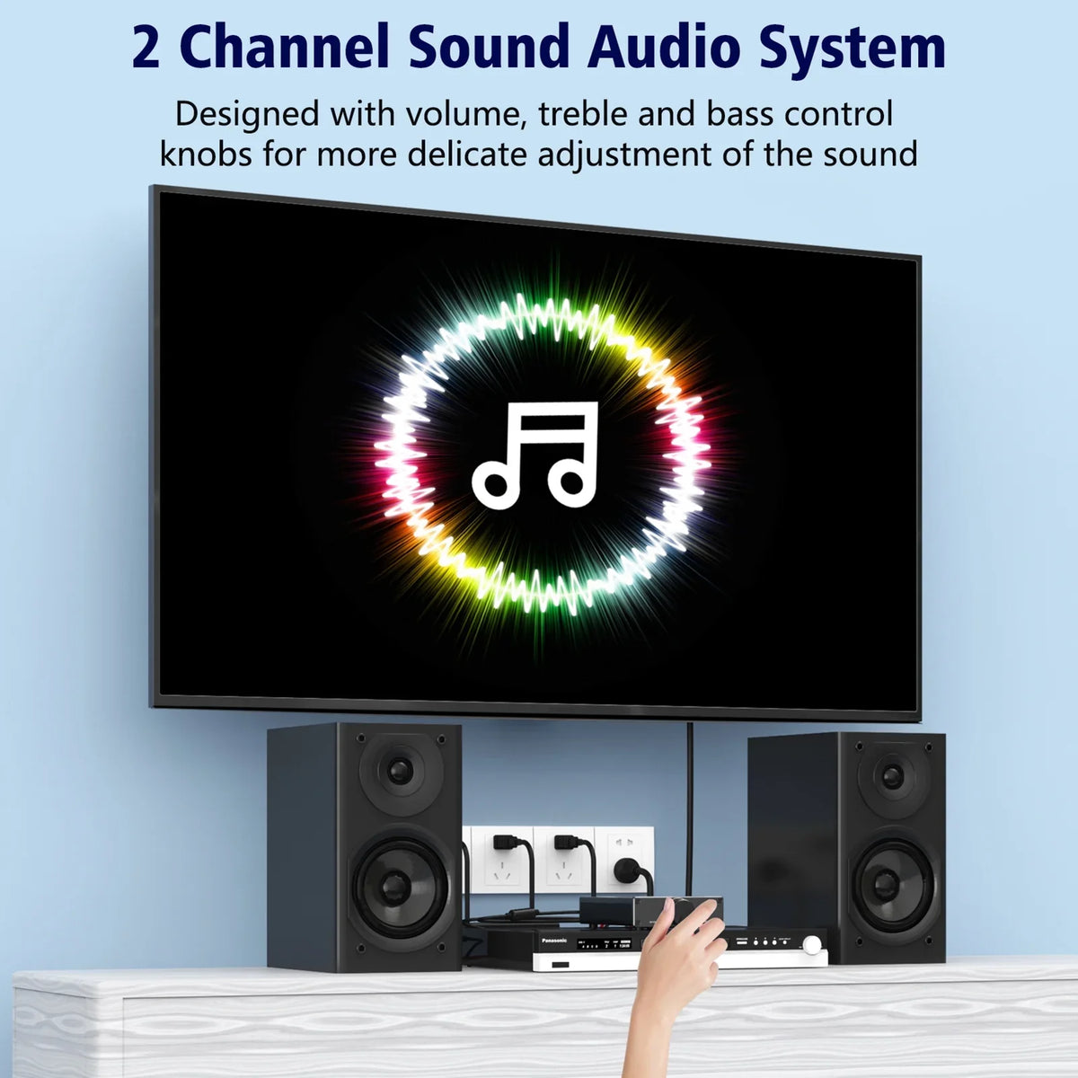 X Digital Audio Speakers Desktop Plug-and-Play Home for Stereo Channel Active 2.0 300W Amplifier Lixada TPA3255 2