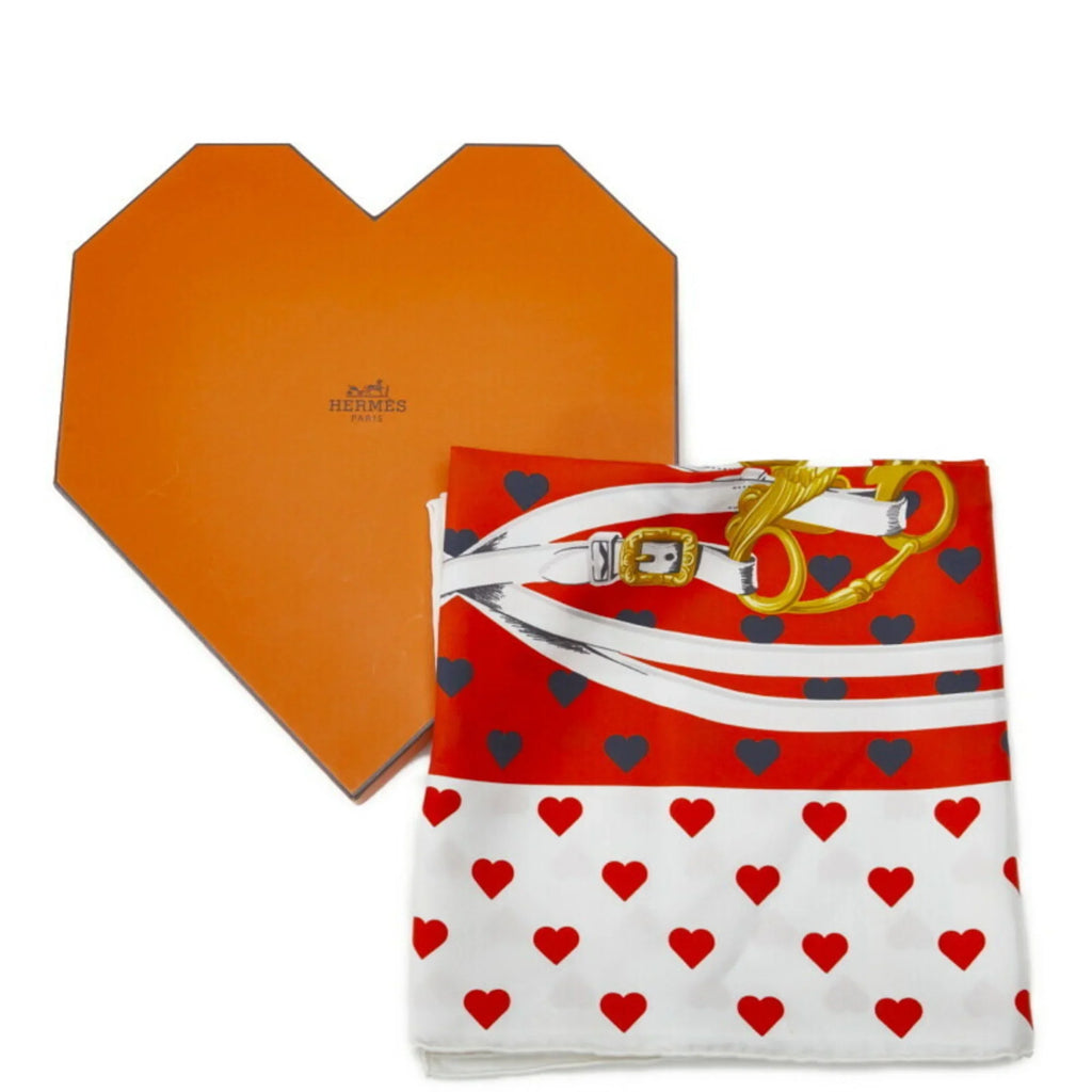 Women's Multicolor (Good) Carre Hermes 90 HERMES BRIDES Pre-Owned Silk de Muffler GALA Scarf Bridle Ceremony White Horse