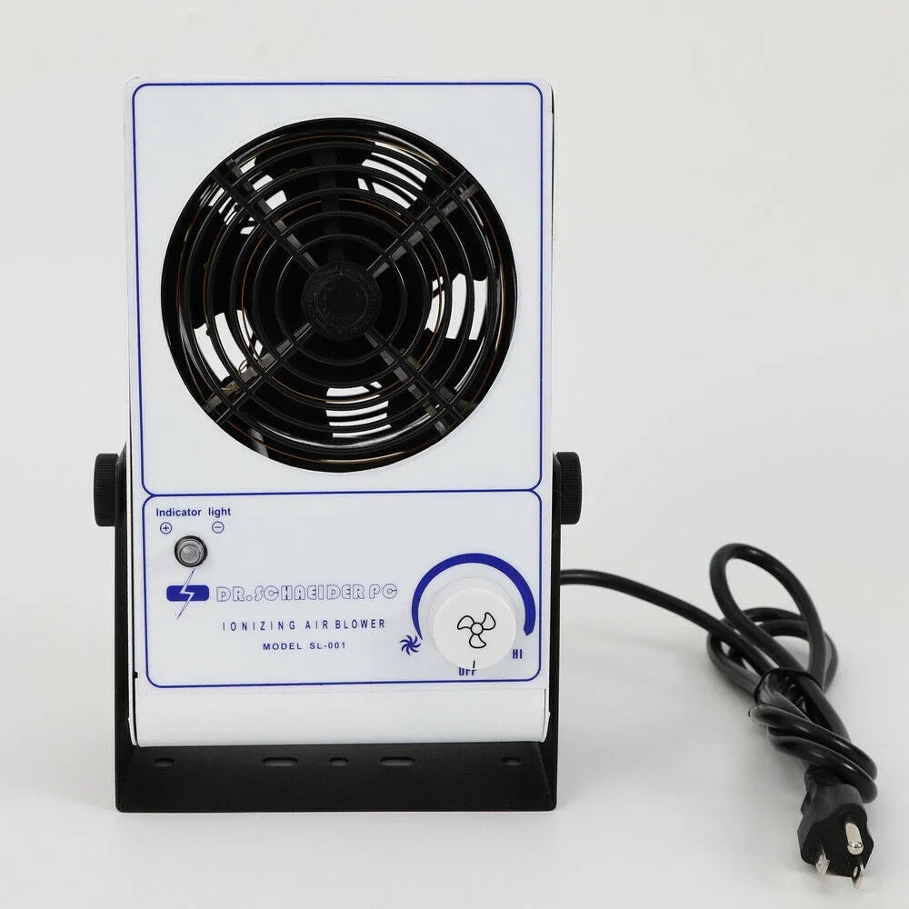 110V Fan Eliminator Ion Anti-Static Discharge Ionizer OUKANING Blower Air Static Ionizing