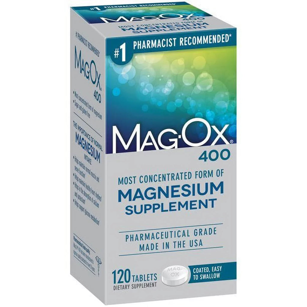 Oxide Tablets 6 free MagOx Dietary Sugar and 400 120 Gluten Supplement Pack Magnesium of