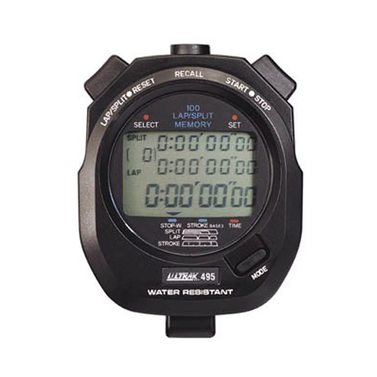 Stopwatch 495-100 Memory Split Black Ultrak Dual -