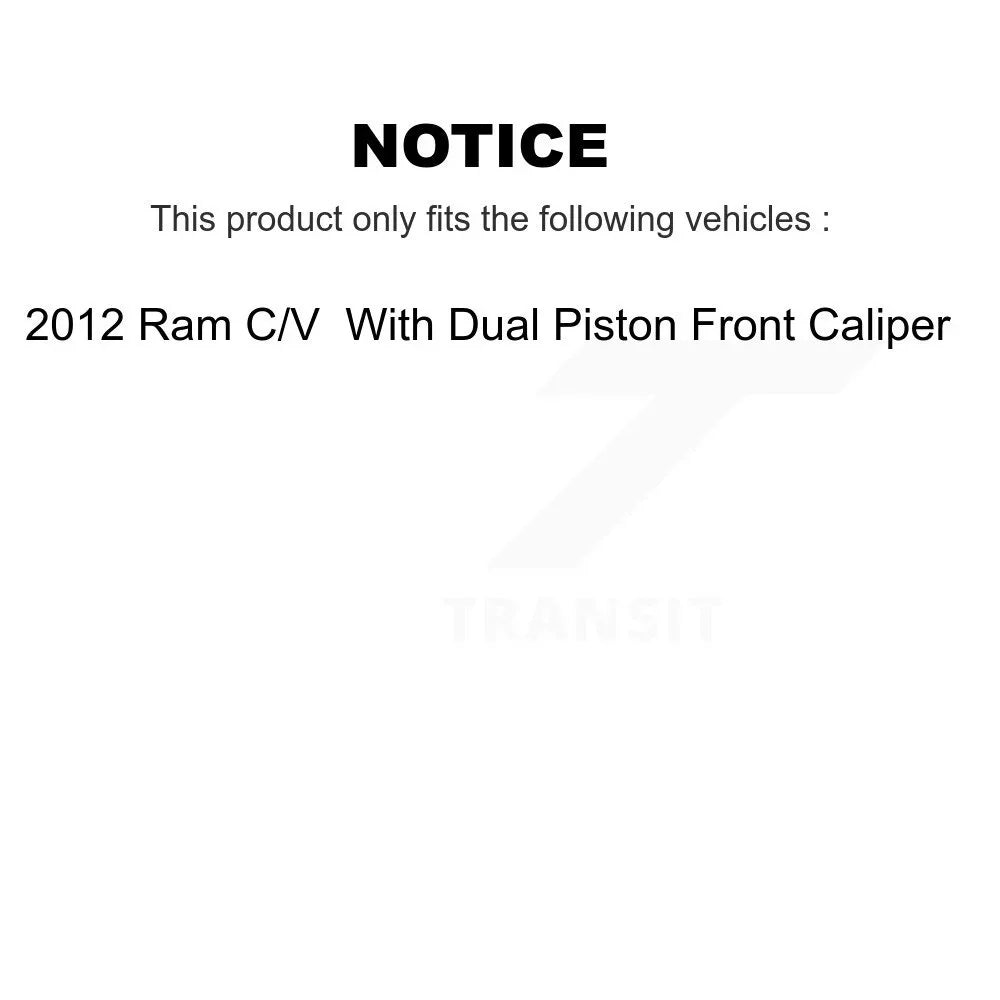 Caliper Ram Dual Rear C/V Auto 2012 Piston Kit Pads For Transit And Disc Ceramic Coated Front Brake Slotted KCD-100629C Drilled Rotors With