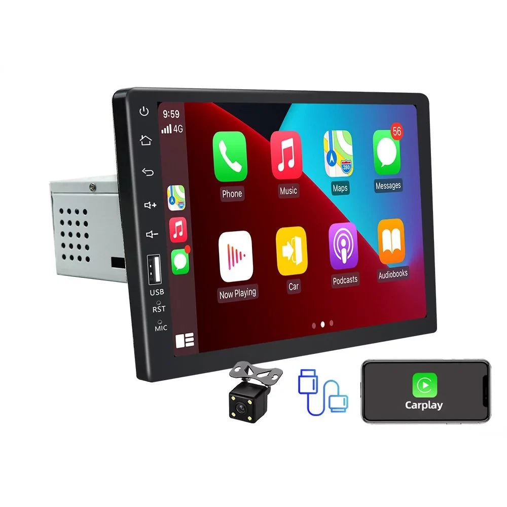 Car with Radio MP5 JMANCE Camera Auto Carplay Audio Single GPS Android 9" FM Din