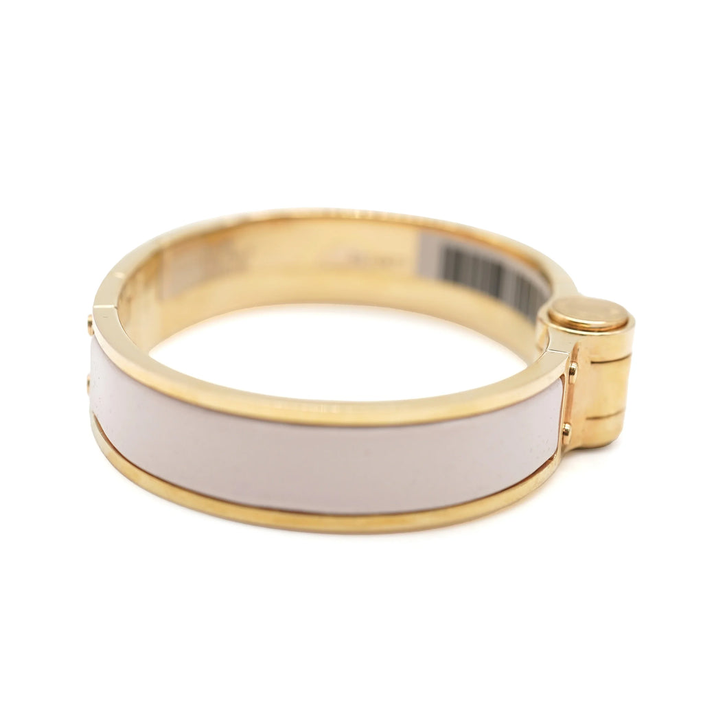 Uni Hinged Charniere Rose Bracelet In Narrow Hermes Pre-Owned Candeur