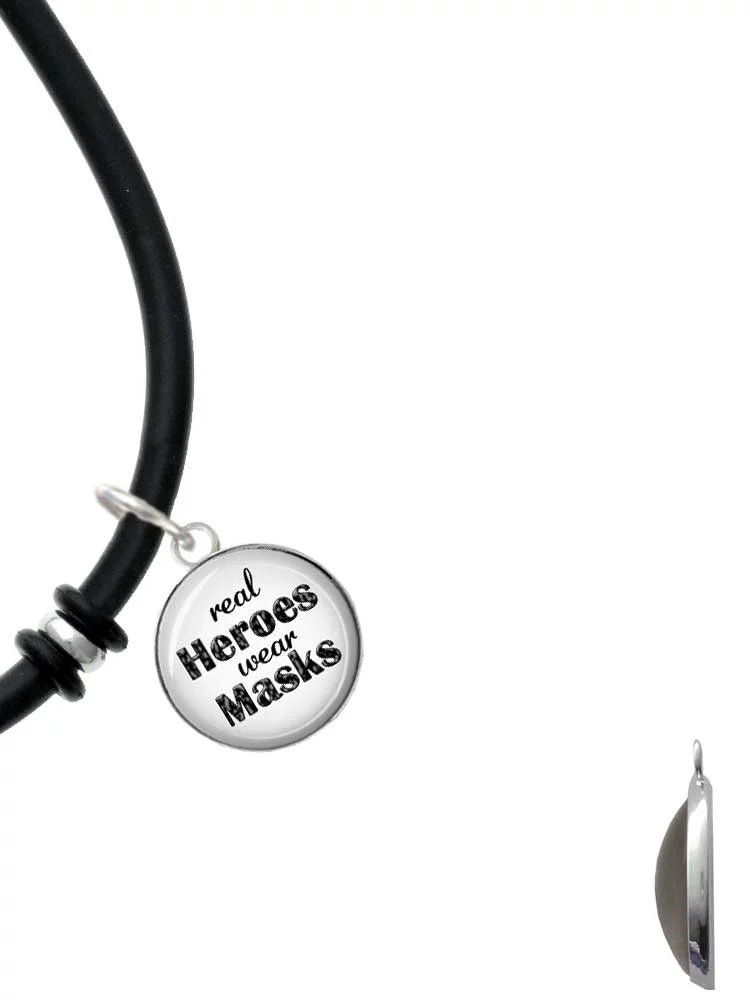 Rubber Masks Bracelet Red Jewelry Black Dome Silvertone Firefighter Heroes Delight Charm Wear Helmet Real Enamel