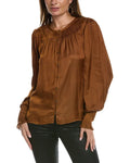Isla womens Blouse, Brook S, Ramy Brown