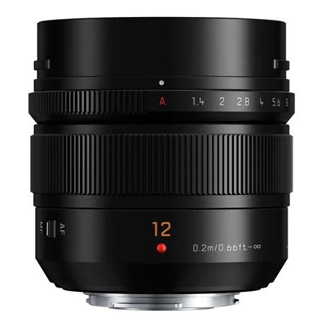 for Leica Micro Lumix Four Aspherical 12mm Summilux f/1.4 Lens DG Black Thirds, G