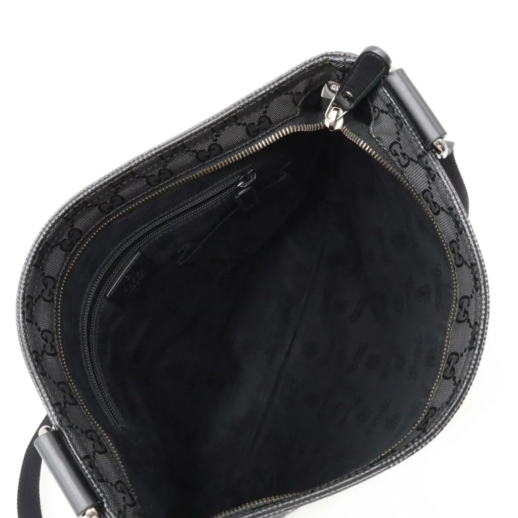 Imprime GG Crossbody Bag (Good) PVC Black Pre-Owned 201446 Leather Shoulder