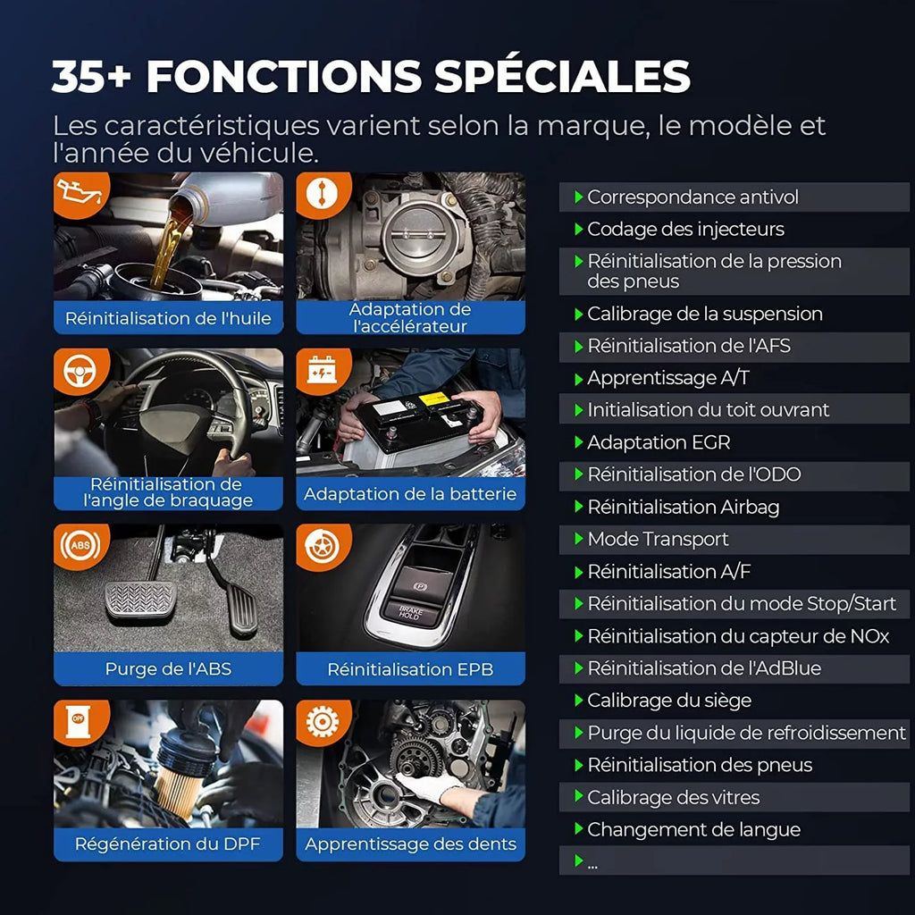 Diagnostic Scanner Scan Matching,34 Car Key ECU Coding, TOPDON Reset Tool OBD2 Bi-directional Services Plus Advanced Phoenix