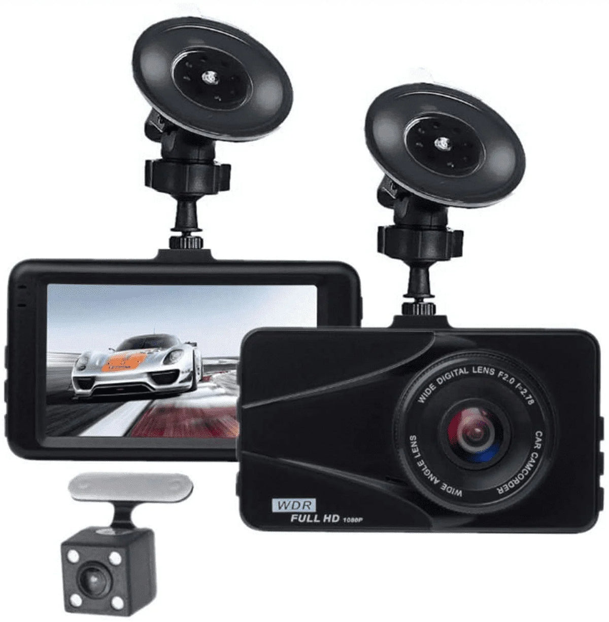 Excellent Full DVR For Motion 170° WDR, G-Sensor, Recording Travel Dual Video Plus HD Wide Detection T670 Screen Images Recorder Cam Angle, LCD Loop Dash 3" Nissan