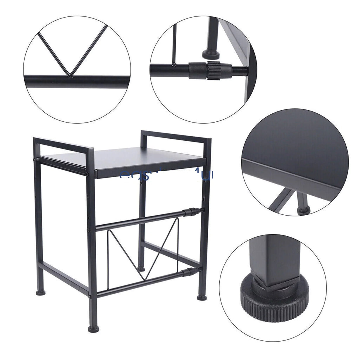 Retractable Metal Rack, Rack, Storage Single Condiment Tier Shelf Microwave Microwave Countertop Expandable inch Oven Oven Microwave Stand, Oven Cabinet 14.5~22.8 Kitchen Rack