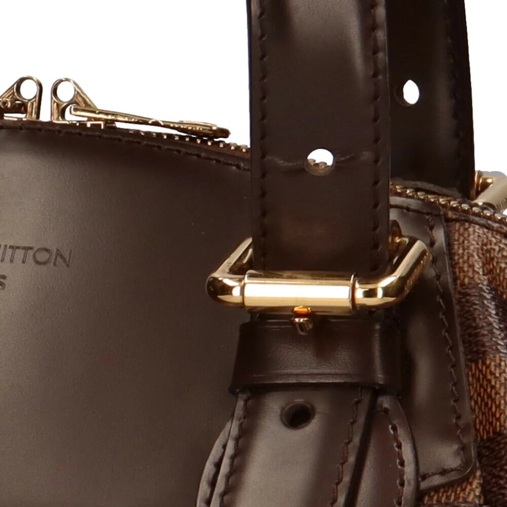 Shoulder Damier Brown Canvas Authenticated Verona MM Bag Women's Used