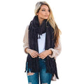Pashmina for Classy Soft Warm Shawl Cozy Solid Tasseled Lightweight Oversized Blanket (Purple) Plaid Scarves Infinity Scarf Winter grade Scarfs women Chunky