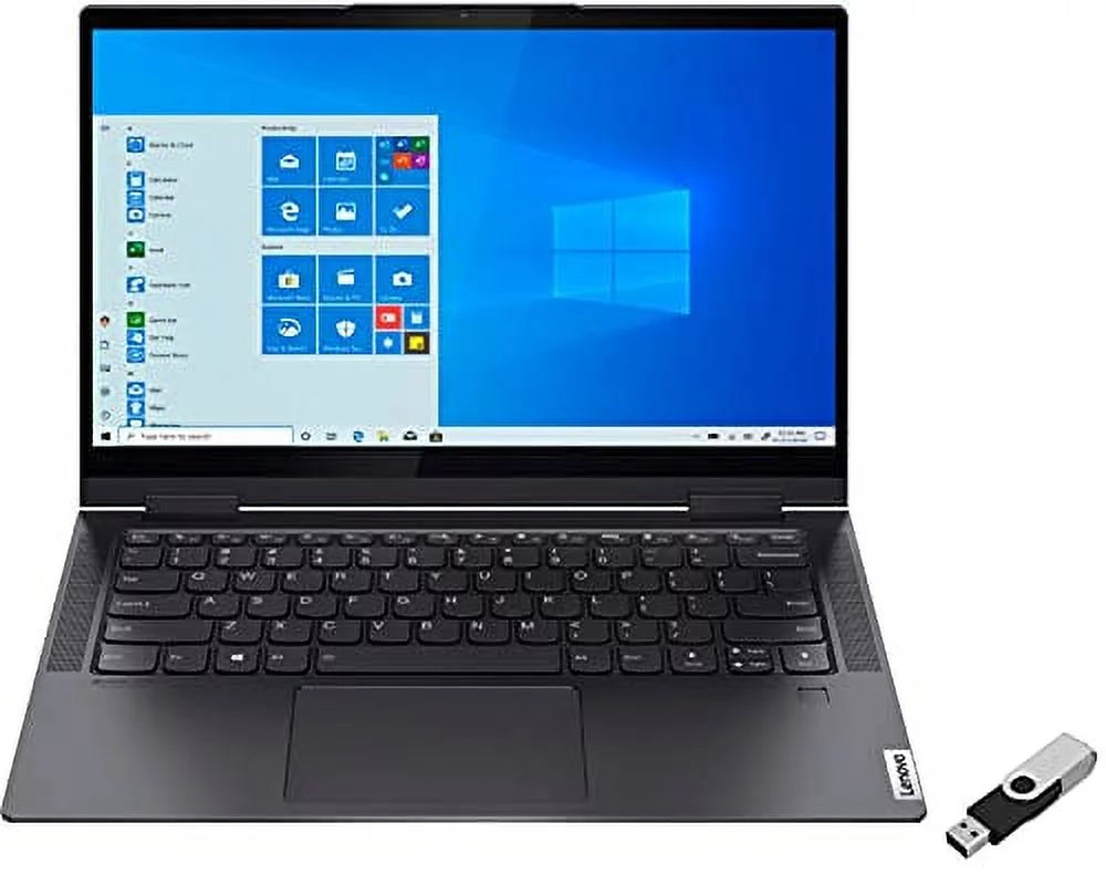 Fingerprint 7i 11th Ontrend i7-1165G7 2-in-1 Touchscreen 2021 Keyboard 14 10 EVO 512GB LENOVO Pro Core Drive Laptop Iris DDR4 inch w/ Win Xe WI-FI Yoga 32GB Backlit SSD NVMe FHD Graphics 6 USB 12GB