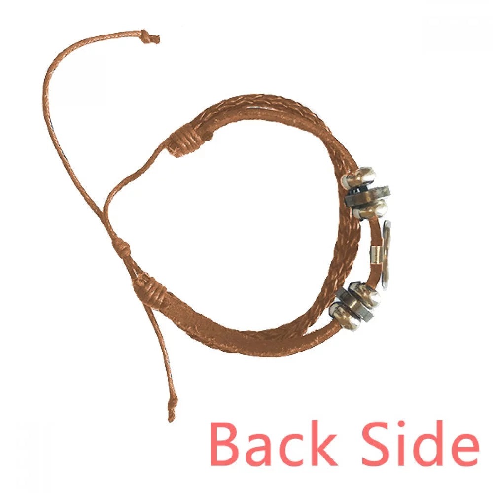 Leather Jewelry Wristband Bracelet Characters Stylish Saturday Ornament