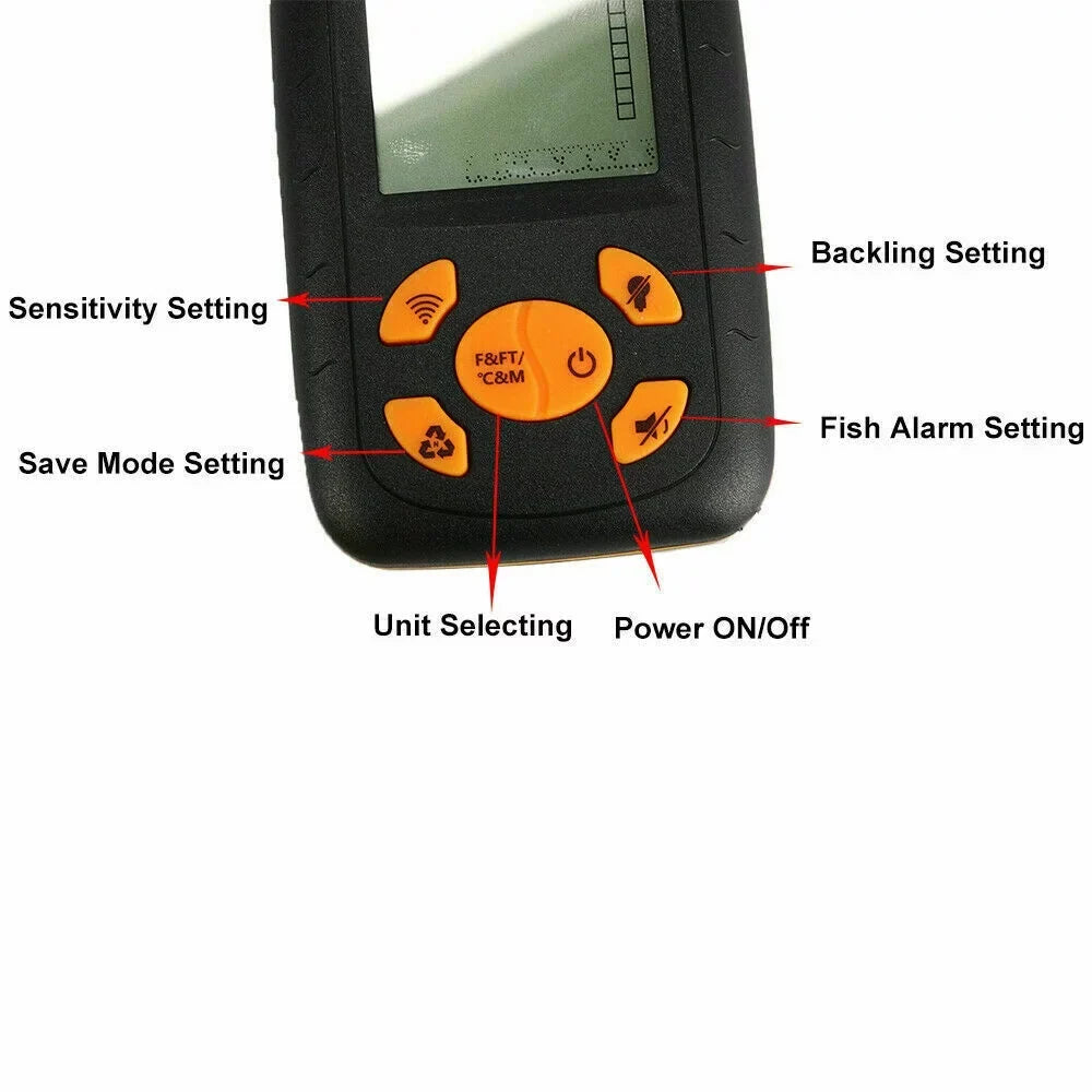 Your Advanced Sonar Portable Sensor Transducer with Fish - Enhance Echo Jahy2Tech Experience Finder Fishing Technology Alarm