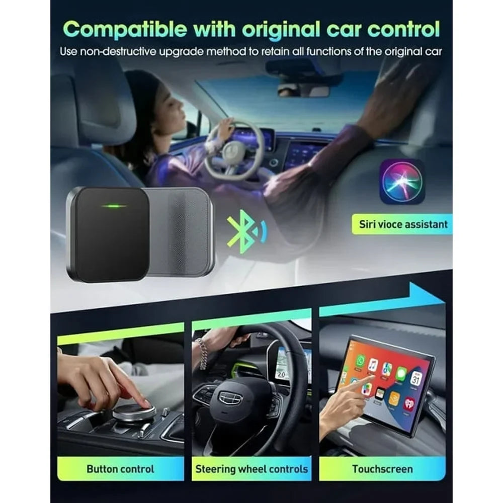 Adapter Black Dongle, Box For Wireless iOS Carplay Player Auto Car Navigation