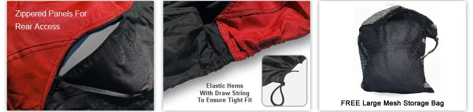 More! Rain, - 1991-1996 And - SEA Straps climate Jet And Black Bag Ski Cover Protects Trailer XP DOO UV Includes RED Color - Storage Weatherproof Sun, Trailerable For / from All Rays, -