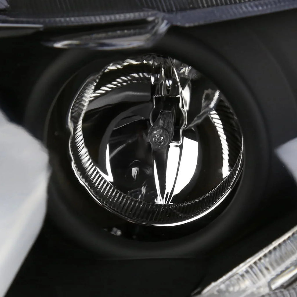 Assembly Pair Headlamps Honda Strip 2-Door Black Civic + Projector Left Spec-D Right with Compatible Tuning Halo Headlights 2006-2011 LED Coupe