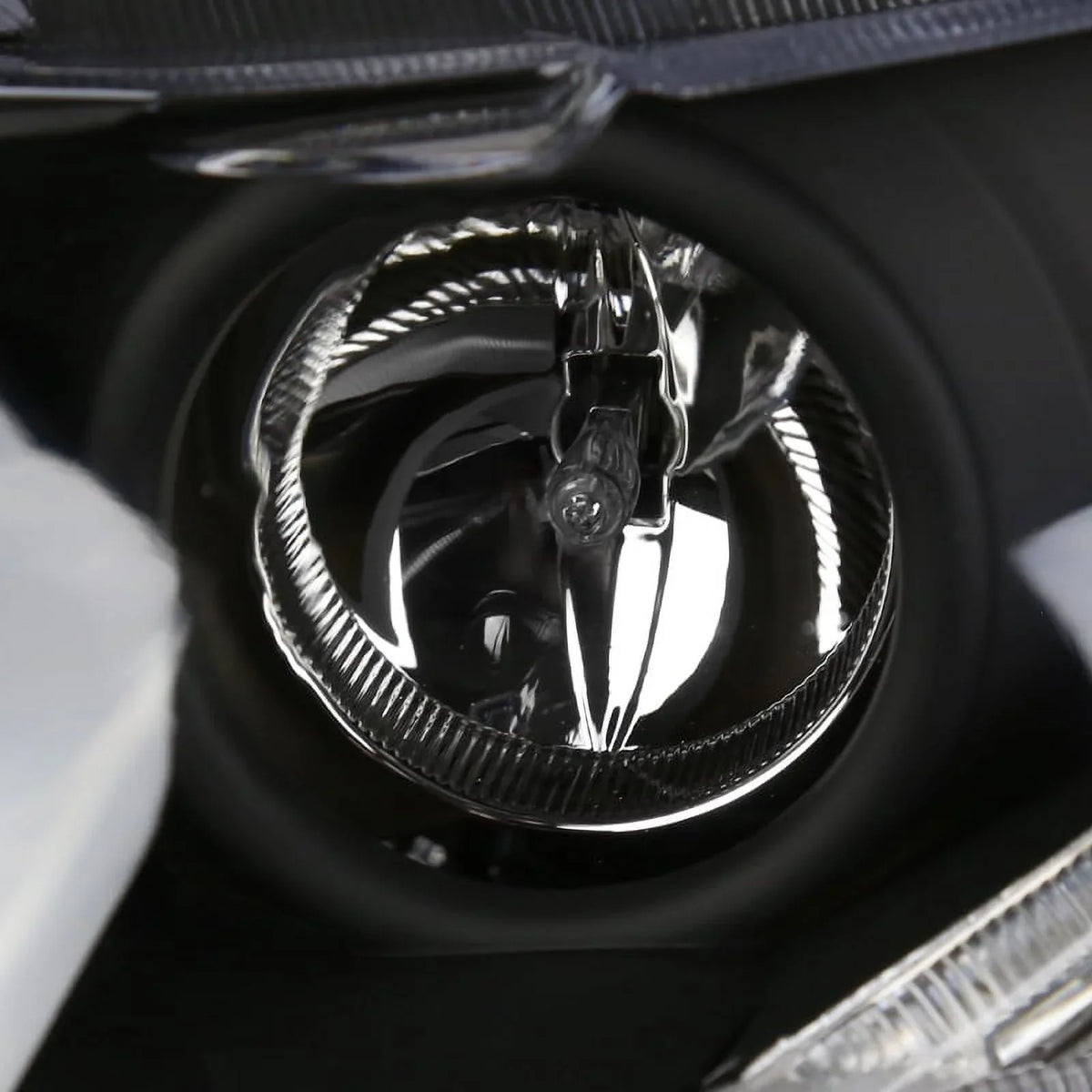 Assembly Pair Headlamps Honda Strip 2-Door Black Civic + Projector Left Spec-D Right with Compatible Tuning Halo Headlights 2006-2011 LED Coupe