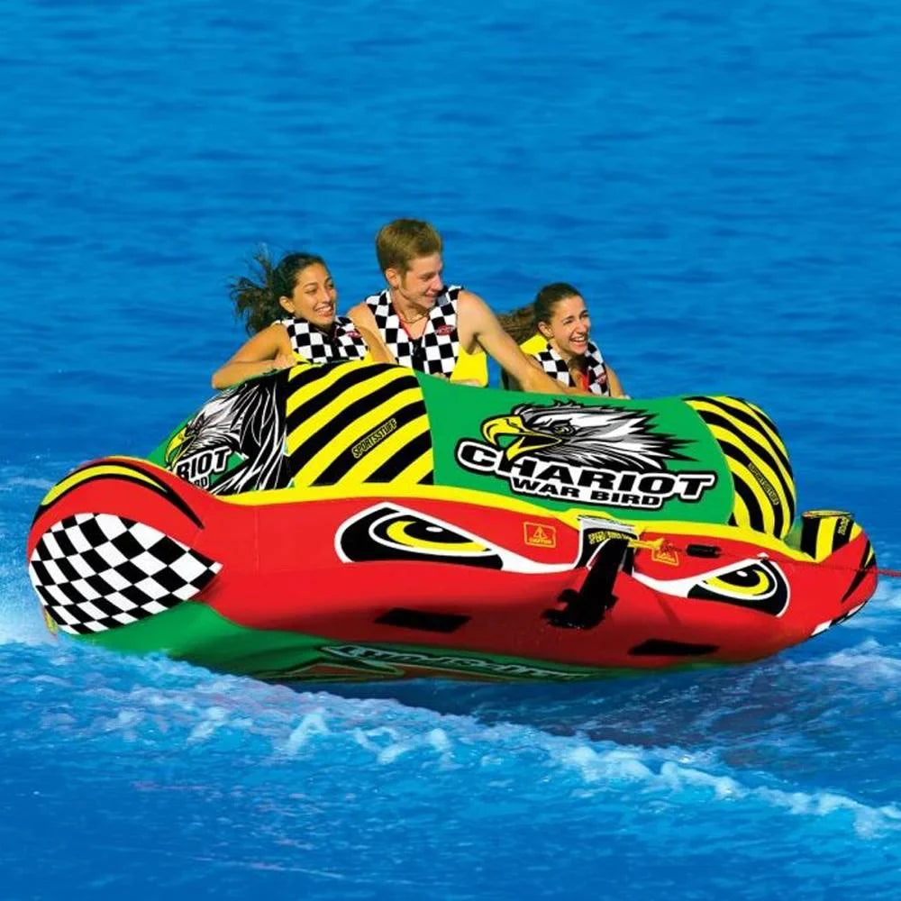 3 Rider Towable Chariot Boat 53-1790 Tube Triple Airhead Warbird SPORTSSTUFF