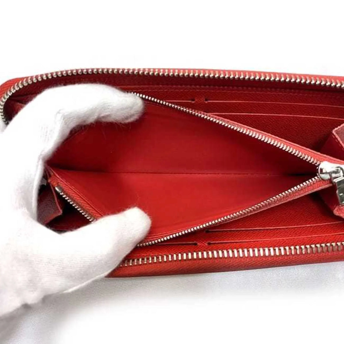 M60913 Long Pre-Owned MI1115 Clemence Epi Leather Red (Good) LV Portefeuille Coquelicot Wallet