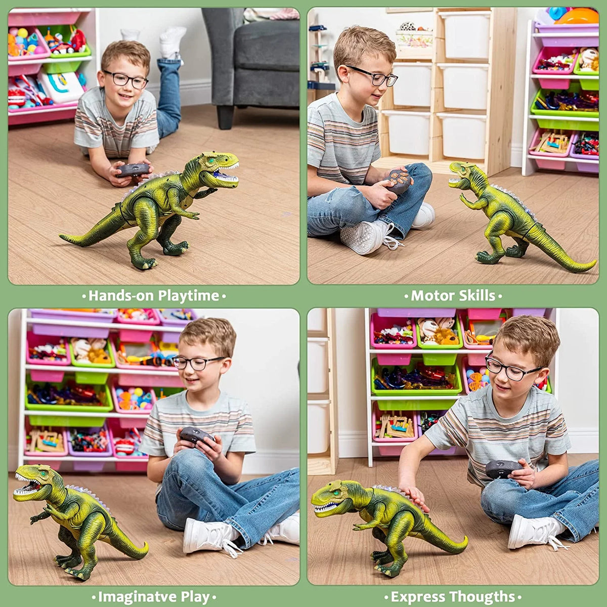 Toy,Electronic Roaring Robot Light Dancing Kids saur dinosaur saur and T with for for Toy Toy Boys JOYIN Toy,Birthday dinosaur Walking Gift Steam dinosaur Rex and Kids Girls,Green Boys,Big Sound,