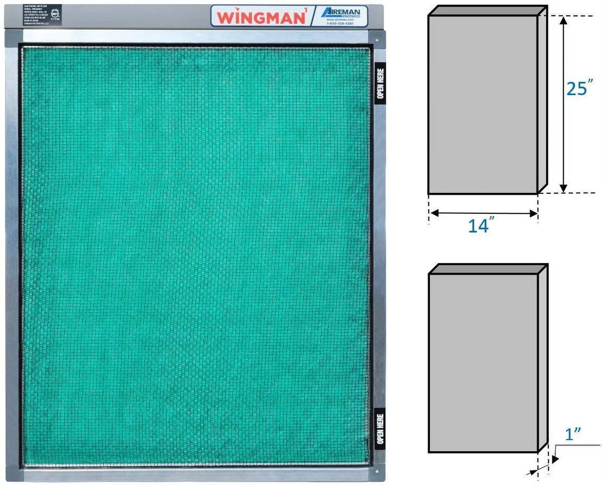 Pads Installed- Including Replace Your Current Homeowner IN! Simply Air Supply 14x25x1 Air PLUG Filter IT - Furnace Replacement of Year and Filter AC Electronic