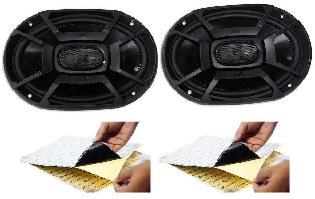 Speakers Car + Audio Polk Watt 6X9" DB692 (2) Rockmat ATV/Motorcycle/Boat 450