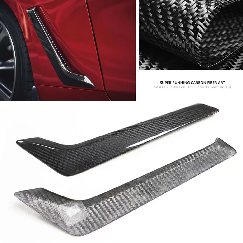 Q60S Vent For 2019 Cover Kit Carbon Air Black Side Fender 2015-2022 Q60 Infiniti Fiber