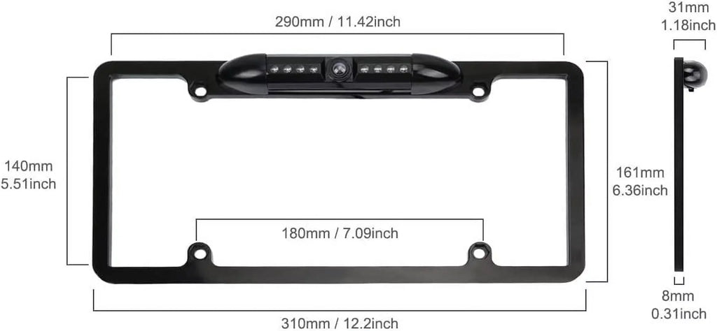 Compatible DMH-160BT AVH-210EX Vision with Backup Rear Plate DMH-100BT License 170° Car Camera Waterproof DMH1770NEX Pioneer View HD Angle Night AVH-2550NEX DMH-WT8600NEX Radio AVH-120BT CAM108