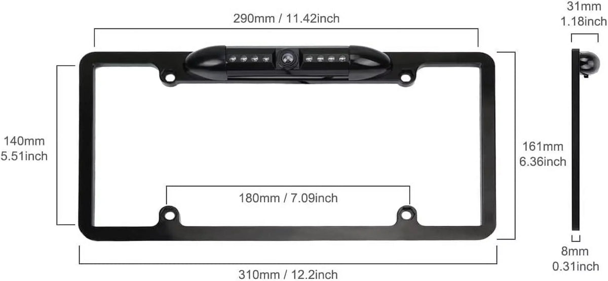 Compatible DMH-160BT AVH-210EX Vision with Backup Rear Plate DMH-100BT License 170° Car Camera Waterproof DMH1770NEX Pioneer View HD Angle Night AVH-2550NEX DMH-WT8600NEX Radio AVH-120BT CAM108