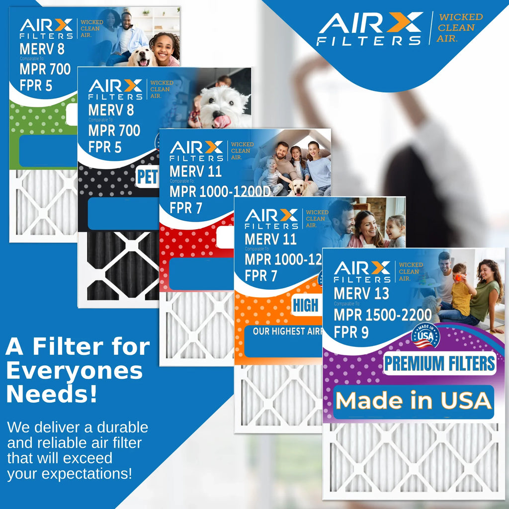 WICKED FC100A1037 MERV AIRX CLEAN FILTERS Air Premium AIR. Compatible 8 Filter with Honeywell Filter Single USA Furnace 5 Made & Comparable to Filter FPR 20x25x5 by 1 20x25x5 700 MPR