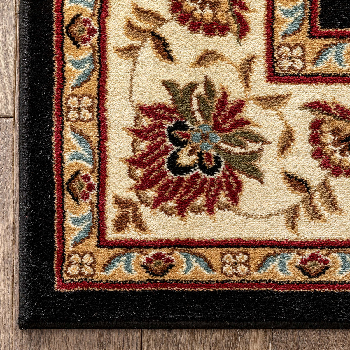 Abbasi 10'6" 7'10" Rug Well Black x Woven Area Timeless Oriental Persian