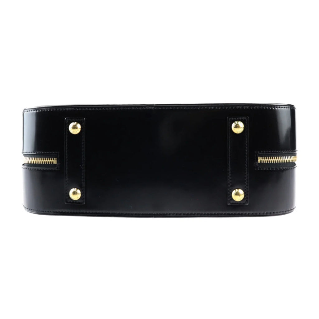 Stamp Hardware Black Gray (Good) M95237 Leather Pre-Owned Calf Handbag Suede Bag Gold GM