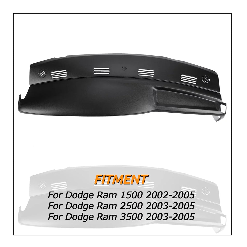 2003 Kojem Cap Ram 2500 Dodge for Molded Black Cover Overlay Skin 3500 Pad Dash 2004 1500 Cover 2002 2005 Protector Board Dashboard