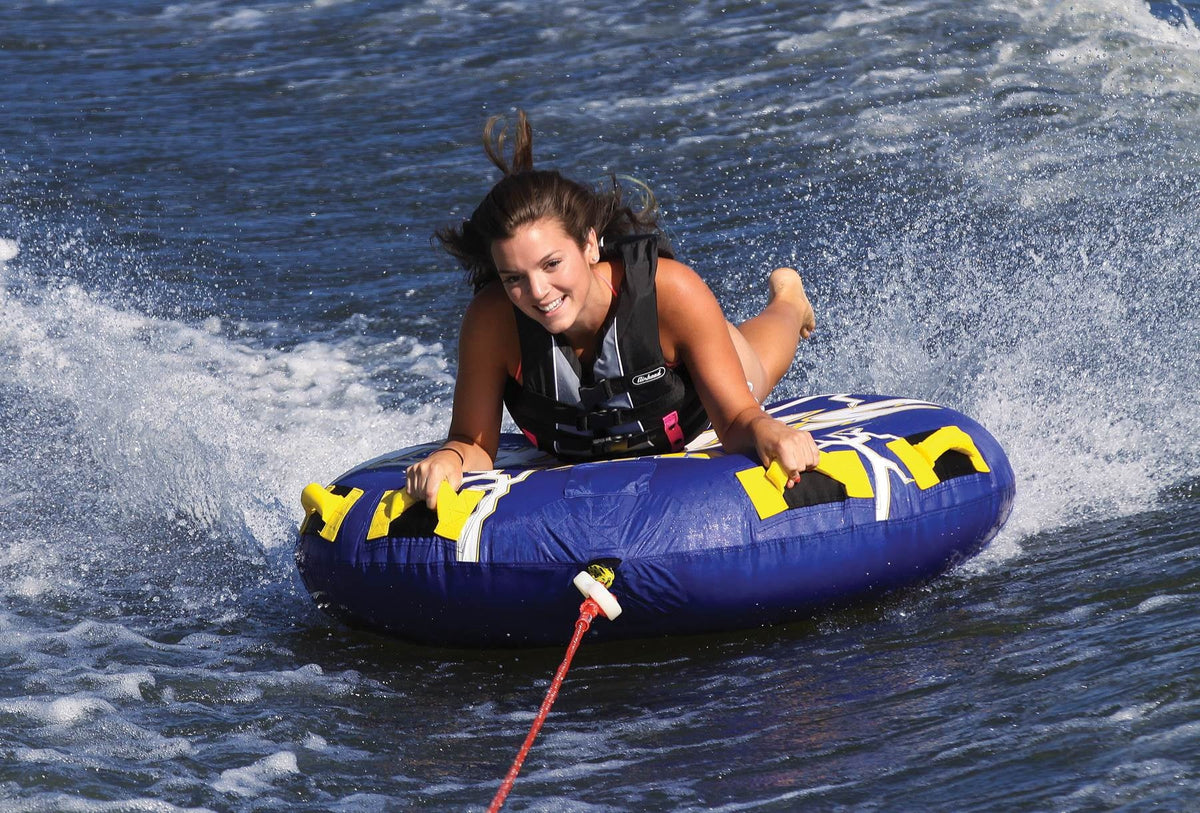 Strike + 2 Air Airhead Inflatable Portable Pump 12V Towable Tube Rider Single