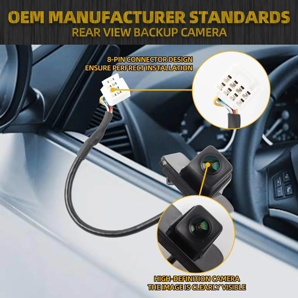 Honda Parking Accord View Sedan Compatible Camera 2014-2017 with ist Camera Rear Backup Reversing