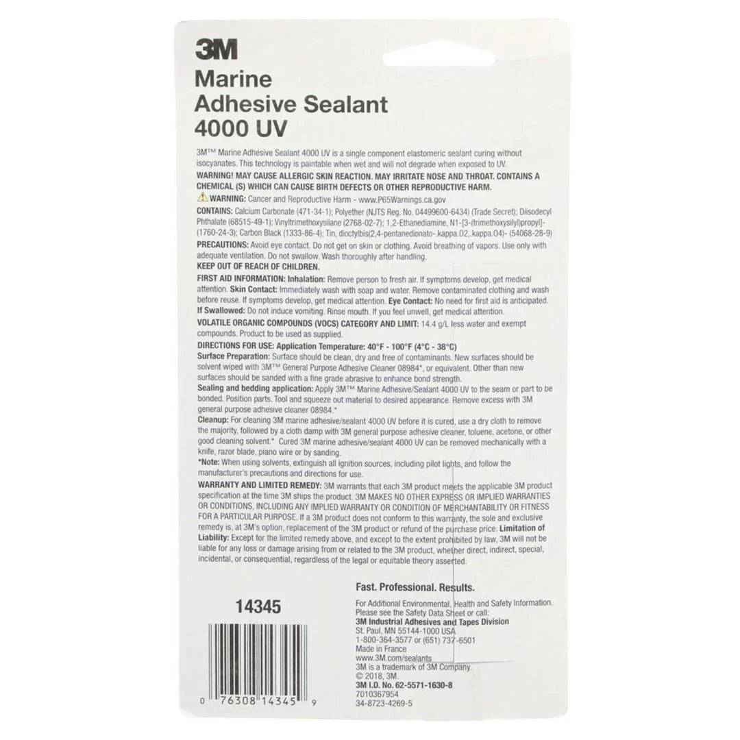Uv 4000 Sealant Adhesive Marine 3M