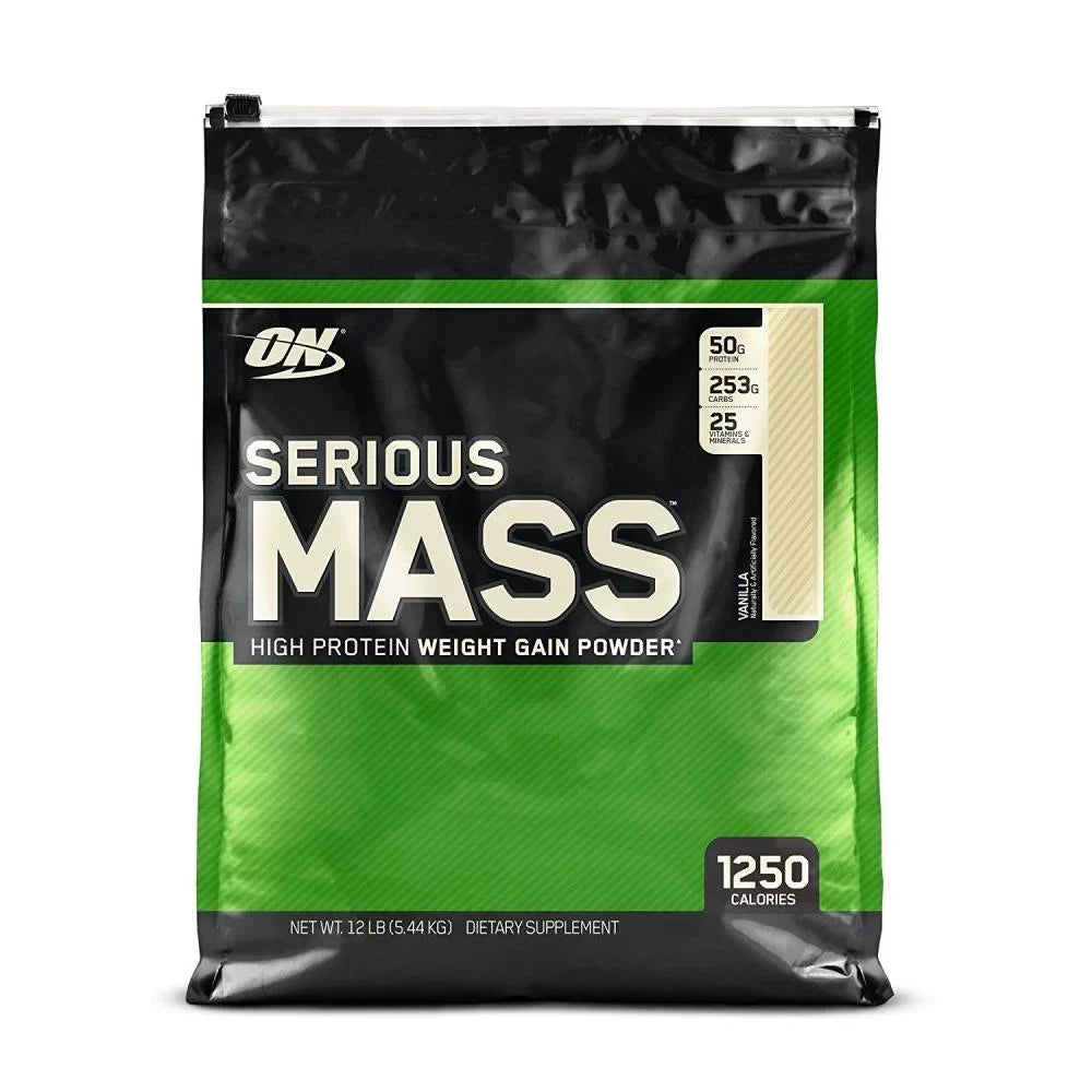 Mass Nutrition 12 Weight Serious | Optimum lbs Vanilla Gain Protein Powder