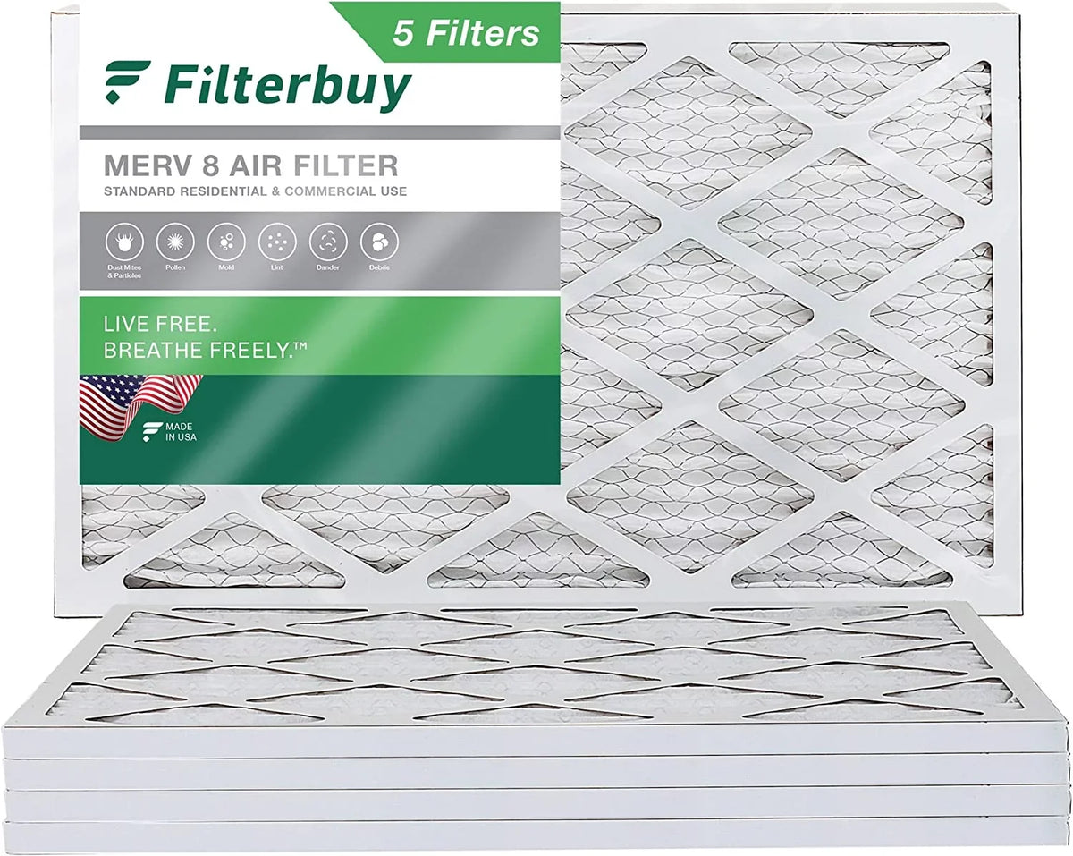 MERV (5-Pack) Filters AC Filterbuy HVAC 15x30x1 Pleated 8 Furnace Air