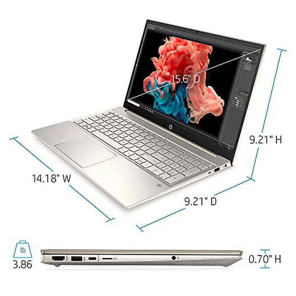 Win10 Card i7-1165G7 2021 FHD Reader, 32GB Pavilion Backlit 15-EG00 Touchscreen, 64GB DDR4, 4-Core, Pro, HP IPS Keyboard, 15.6" Graphics, COU Xe New, USB Iris Wi-Fi 6, SSD, 2TB Laptop