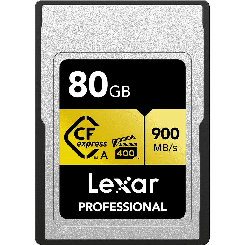 Type with Type A Lexar Bundle 80GB Gen Lexar 2x2 Pro CFexpress A/SD 3.2 USB Professional CFexpress Reader Gold Memory R900/W800 Card, (2-Pack)
