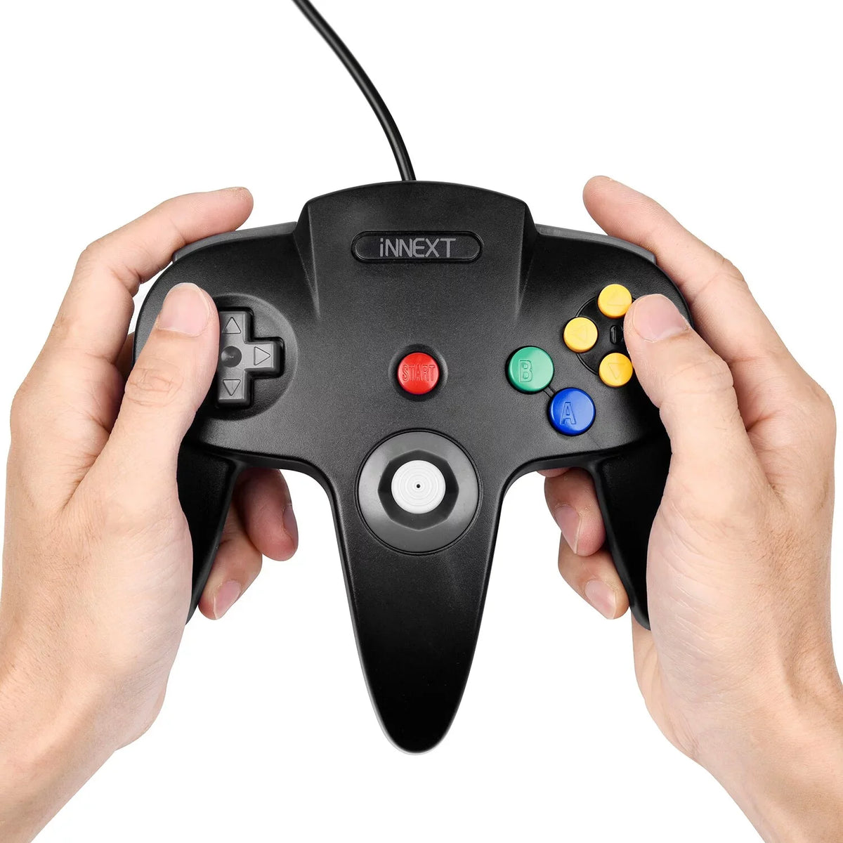 64-bit pad 2 (Black) 64 N64 Game Ultra N64 Classic Pack for Game System Joystick Video iNNEXT Console N64 Controller, Wired