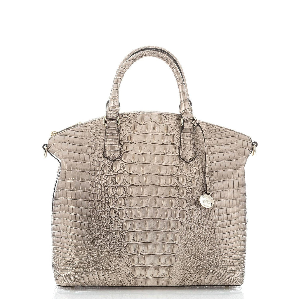 Brahmin Satchel Cane Duxbury Large Silver/Metallic Sugar