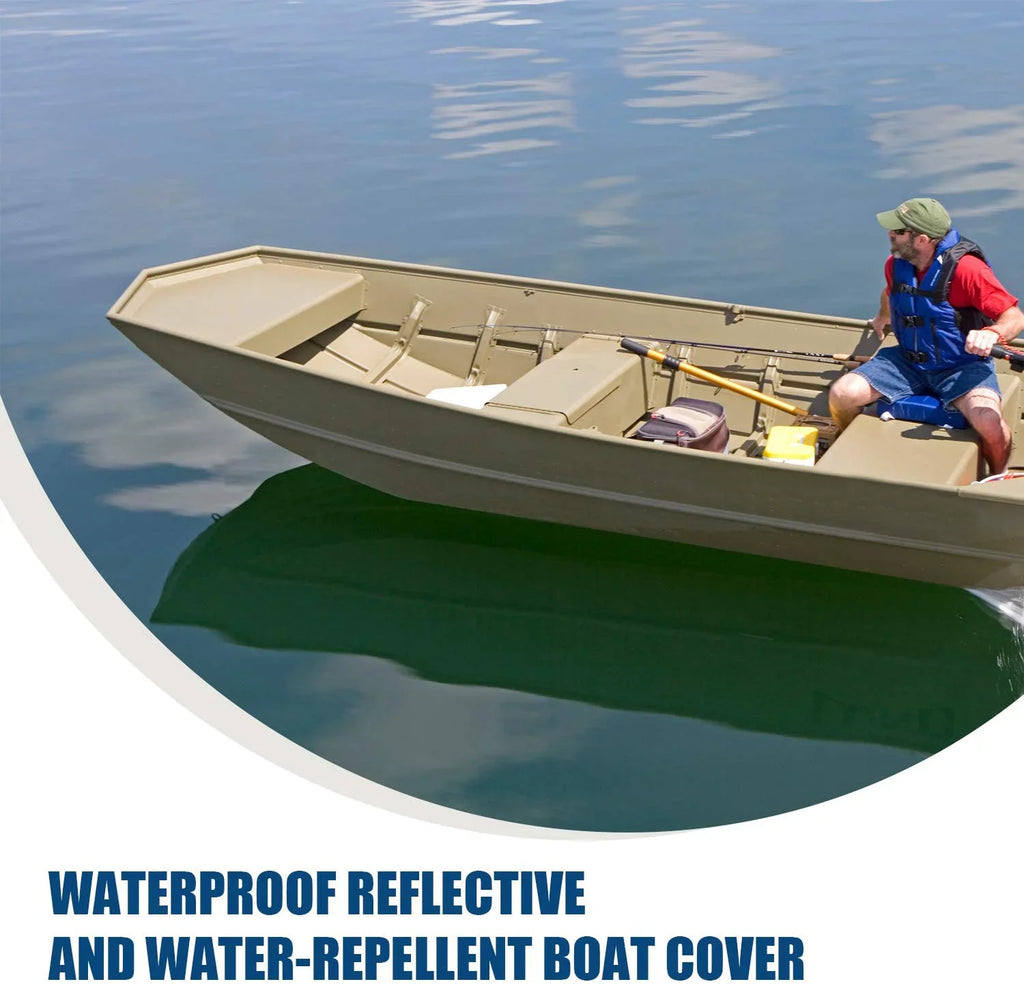 L, Goodsmann Resistant 12' Jon 9921-0152-21( Silvery 56"W liquid Gray A, ) Trailerable Covers Boat