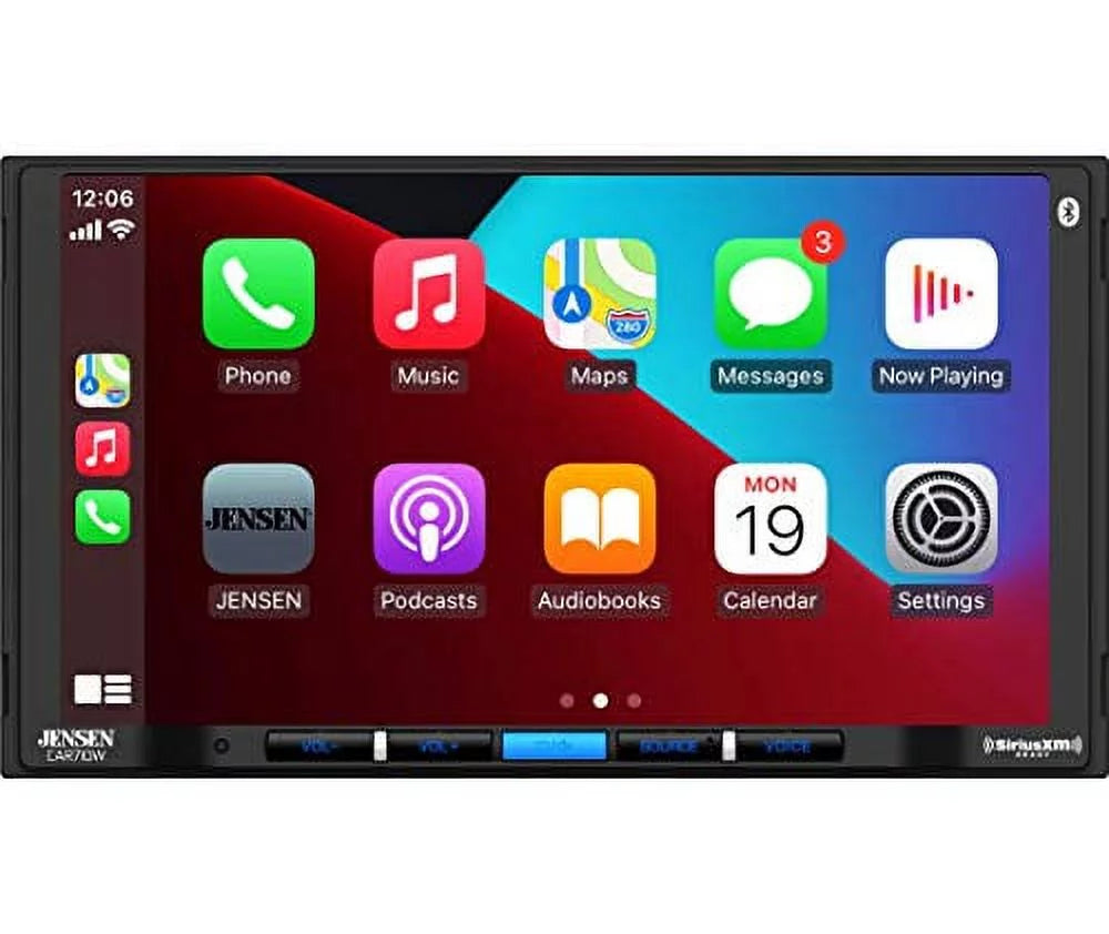 and SiriusXM-Ready Android l CarPlay Wireless with Wired 7” Receiver Mechless Built-in l | Bluetooth Input USB Multimedia Wired Jensen Charging l Wireless with Auto CAR710W and